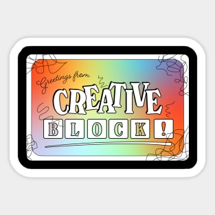 Welcome to Creative Block! Sticker